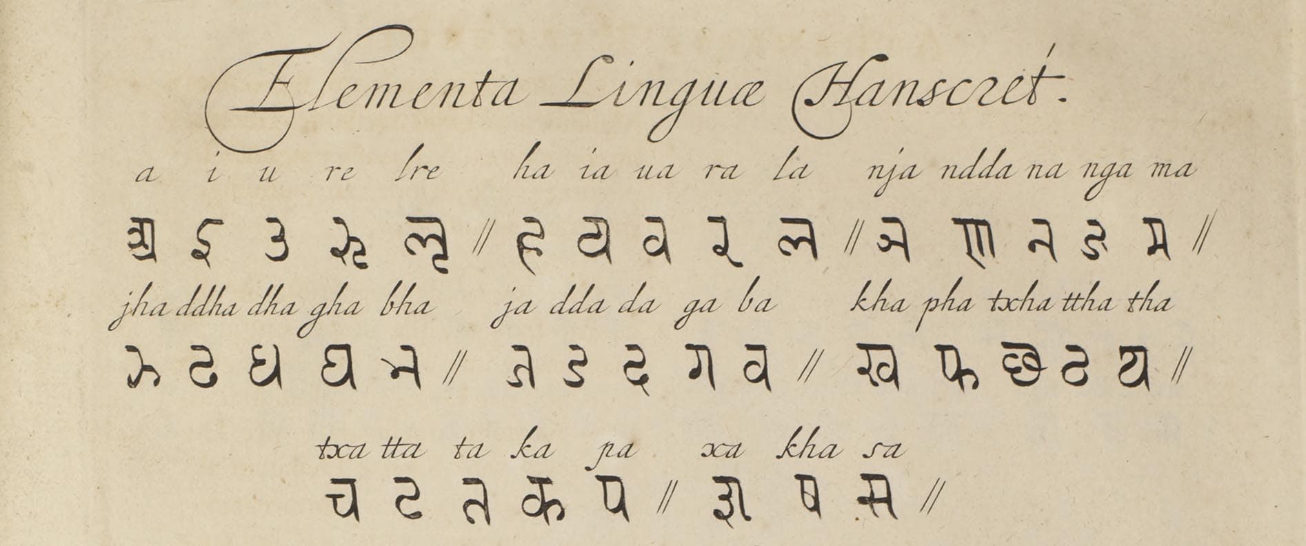 Devanagari samples from China Illustrata